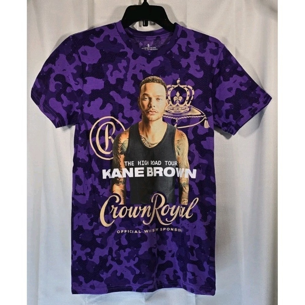 Crown Royal Kane Brown The High Road Tour T-Shirts Purple Small